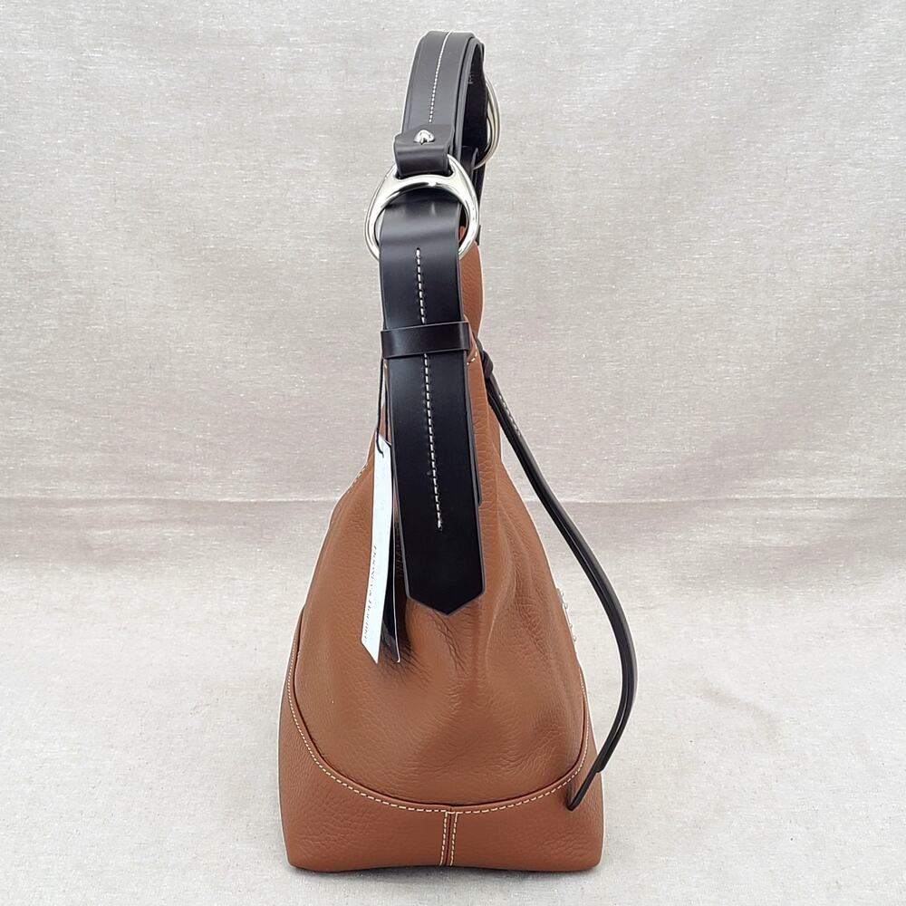 Dooney & Bourke Gracie Pebbled Leather Hobo Shoulder Bag Purse Saddle Tan NWT - Picture 4 of 16